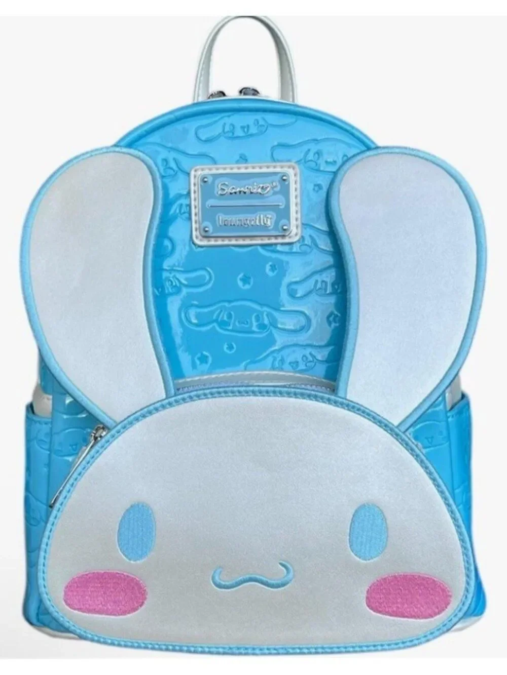 Loungefly Sanrio Cinnamoroll Moveable Ears Mini Backpack Blue White Shimmer NWT